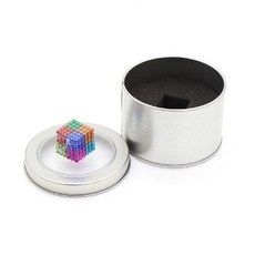 비즈 마그네틱 취미 자석 구슬 블록 성인용, 3mm 8색 216장+아이언 박스