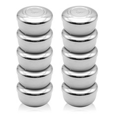 키친왕 이중 스텐 밥그릇, 10개, 유광