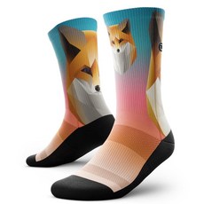 Outway 남성 및 여성용 크루 양말 통기성 수분 흡수 운동 양말 아치 서포트 다채롭고 내구성 있는 혼방 Meow Crew 라지-엑스라지