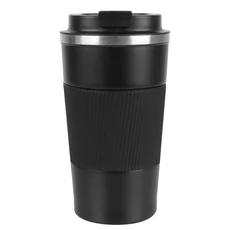 야외에 적합한 비즈니스 사무실 컵 스테인레스 스틸 커피 보온병 머그잔 510ml 다목적 휴대용, 01 401-500ml, 01 검정색