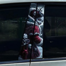 고딕 스타일 해골 자동차 필러 스티커 센터 컬럼 장식 커버 스크래치 방지 방수 데칼, 3. CHR 136, B. 1Pair