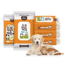 에티펫 손발 엉덩이 물티슈100매 강아지, 6개입, 6개