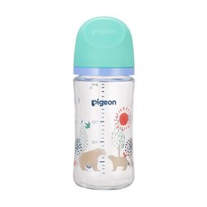 Pigeon 貝親 母乳實感 玻璃奶瓶, 1個, <玻璃> 北極熊 240ml