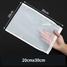 1/5개 재사용 가능한 너트 밀크 백 스트레이너 나일론 치즈클로스 식품 요거트 필터 주방용 미세망, 06 2PC, 04 20X30CM, 1개