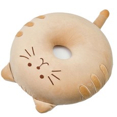 논슬립 고양이캐릭터 도넛방석 꼬리뼈 회음부방석 치질방석 쿠션 치즈태비, 1개