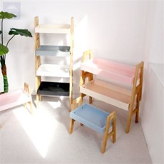 알리바니 트레이 수납선반 1단 브런치테이블, 소 화이트