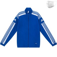 아디다스 트랙탑 우븐 져지 집업 츄리닝 자켓 SQ21 블루 남여공용 운동복 + ALS 마스크