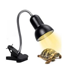 太陽光譜加熱燈保溫燈全光譜烏龜曬背燈爬寵加熱保溫燈變色龍保溫 UVA UVB3.0 太陽燈補鈣, 1個, 圓燈罩燈架(按鈕開關)