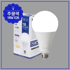 KS 비츠온 LED 전구 18W, 5개, 주광색