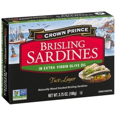 Non-GMO Brisling Sardines in Extra Virgin Olive Oil -- 3.75 oz, 1개