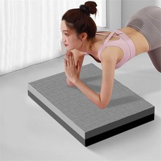 홈트 필라테스 밸런스패드 데드리프트쿠션 헬스장기구매트 밸런스보드, 1개, 블랙+회색