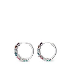 빔바이롤라 크리스털 장식 후프 이어링