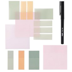 미스터 펜- 파스텔 투명 스티커 메모 200개 플래너, Pastel 2
