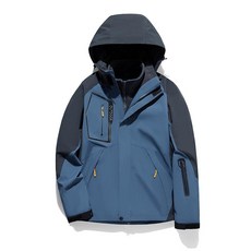 남성 스키복 세트 스노우 퍼 성인 따뜻한 스키복세트, 1개, 데님블루 남성용