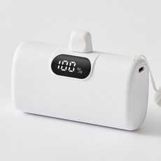 오지렌 10000mAh 대용량 도킹형 고속충전 보조배터리, 화이트, 1개, GM10