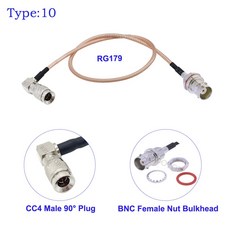 블랙매직 하이퍼데크 셔틀용 DIN 1.0/2.3 미니 BNC 수 수/암 커넥터 RG179 RF 동축 케이블 HD SDI 75OHM, 4M, CC4 M90 to RS BNC F