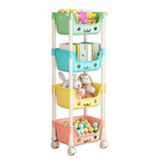 허니앤코 이동식 장난감 정리함 4단