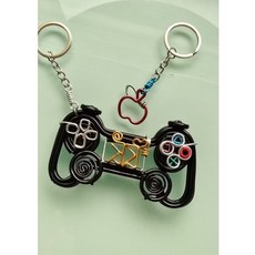 鋁飾不爽 PS4 圖案訂做 (不含字) 鋁線折字 姓名吊飾鑰匙圈, 1個