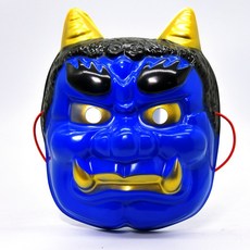 선호그룹 도깨비탈 도깨비 귀신 악마 괴물 탈 가면 호러 분장 인형 마스크 공포 인형탈 대여 제작 렌탈 전통, 파란색, 1개