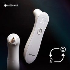 메디아나 귀 이마 적외선 LED 비접촉&접촉식 두가지 측정모드 체온계 HT20, 메디아나 귀 적외선 체온계 HT20, 1개