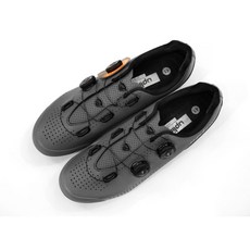 UPLINE A1 公路車卡鞋，雙旋鈕碳纖維鞋底，輕量化，BIKEfun, 深灰色,45