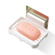 3 Cha Cami 粘性肥皂架, 白色, 3個