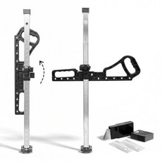 Zozen 건식 벽체 절단 도구 10개의 짧은 안전 블레이드 및 보관 슬롯이 있는 접이식 커터 미터법 임페리얼 스케일 디버링 스크레이퍼 조절 가능한 높이 0.6cm(1, Zozen 건식 벽체 절단 도구, 10개의 짧은 안전