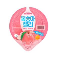 천하장사 복숭아젤리, 100g, 2개