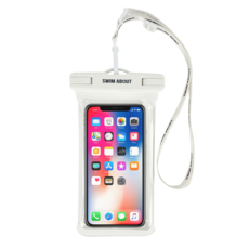 스윔어바웃 IPX8 TPU 4중잠금 투명 측면버튼 아이폰 갤럭시 스마트폰 방수팩, 화이트 (WP02)