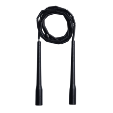 台灣NERVE長把節拍跳繩-健身訓練推薦，節奏穩定、質感耐用、燃脂不捲繩, 黑, 1個