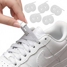 모락 매듭없는 무매듭 탄력 운동화끈 신발끈 + 고정클립 10개 5켤레용