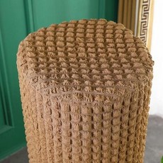 에어컨커버 에어컨 방수커버 원형 방수 커버 단색 패브릭 덮개, 베이지