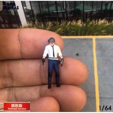 Race Medal 1:64 人偶模型 - 修理改裝廠場景 抽菸男 歌手 背包客 胖老闆 - 共15款, T款 戰警, 1個