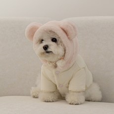 베일리펫 강아지 겨울 하네스옷 후드 테디 포근 패딩, 1개, 핑크