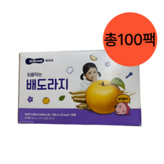 베베쿡 처음 먹는 배도라지 유아 음료, 100ml, 100개