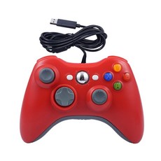 PC電腦有線手把 STEAM XBOX360 通用 震動壓感線性加速, 紅色, 1個