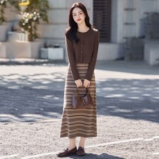 여성투피스 여성세트 여성가디건 + 나시원피스 여성니트 여성원피스 ZFY26020414 40