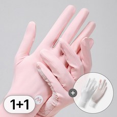 라뷰드 2켤레 세트 여성 메쉬 논슬립 자외선 차단 장갑 미끄럼 방지 사계절 운전용 손장갑 손가락 오픈형 스마트 터치 UV 방지 패션 잡화, 2개, 화이트+핑크