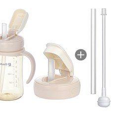 순수아 더블하트 젖병 호환 빨대컵 캡, 1세트, 1ml, 빨대캡 1개