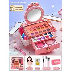 화장품 세트 장난감 꾸미기-디자인5 공주 메이크업 박스, 1개, S. 귀족꿈화장거울인형명품선물