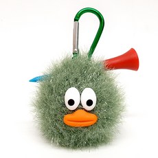 공 품은 덕 골프공주머니 골프티꽂이 라운딩용품 세트, 쑥덕, 1개