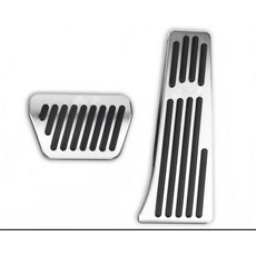 Zoomto 미끄럼 방지 드릴링 없는 알루미늄 브레이크 가스 페달 패드 커버 2개 BMW 시리즈 X3 X4 X5 X6 X7 F20 F21 F22 F23 G30G31 F30F, 실버