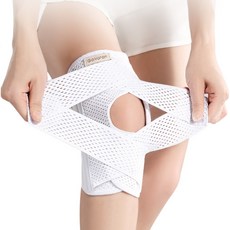 Galvaran G11 반월판 무릎보호대 관절 통증 완화 남녀 공용, white, 1개