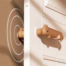 여름다미추천 문고리커버 고양이 패턴 도어손잡이 커버, 치즈냥(좌)