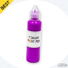 키즈맘아트 핑거 페인트펜 낱색 50ml 형광보라 퍼플 페인트펜 픽앤코501