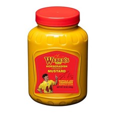 UNC - 식료품 웨버 브랜드 홀스래디시 머스타드 Buffalo’s Own Weber's Original Horseradish Mustard 16oz | Edit, 1개
