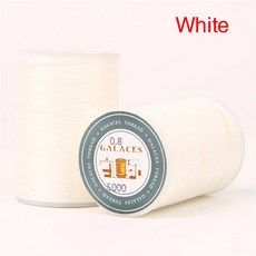코드 스레드 가죽 스트링 90m 롤 비드 제작 0.8mm 로프 바느질 DIY 공예 코팅 쥬얼리 목걸이용 플랫 왁스, Whitc, 1개