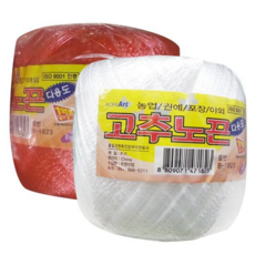 고추 지지 끈 농사용 재배용 농산물 농업용 묶음 끈 지지대 식물 플라스틱 포장용줄 가벼운 다용도 야외용, 레드