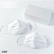 CSD 中衛醫療口罩 Simply white 平面全白, 1個, 30入/盒