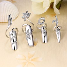 네일링 세트 컬러 손가락 반지 파티 보석 패션 장식, 색상:B형 GD14785